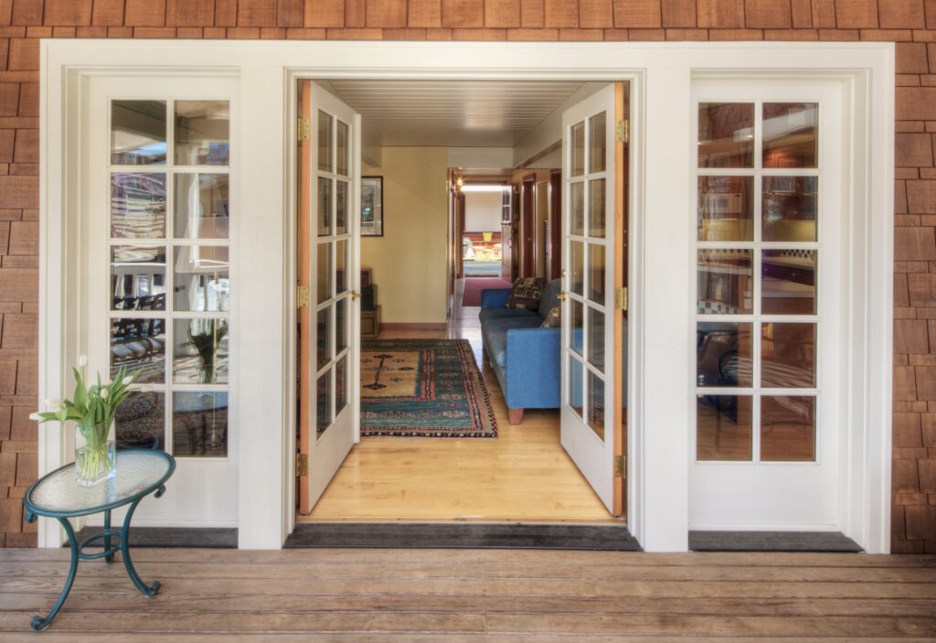 54476,Glass doors on wooden patio